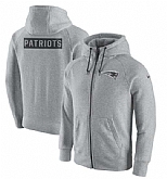 Men's New England Patriots Nike Gridiron Gray 2.0 Full-Zip Hoodie - Ash FengYun,baseball caps,new era cap wholesale,wholesale hats